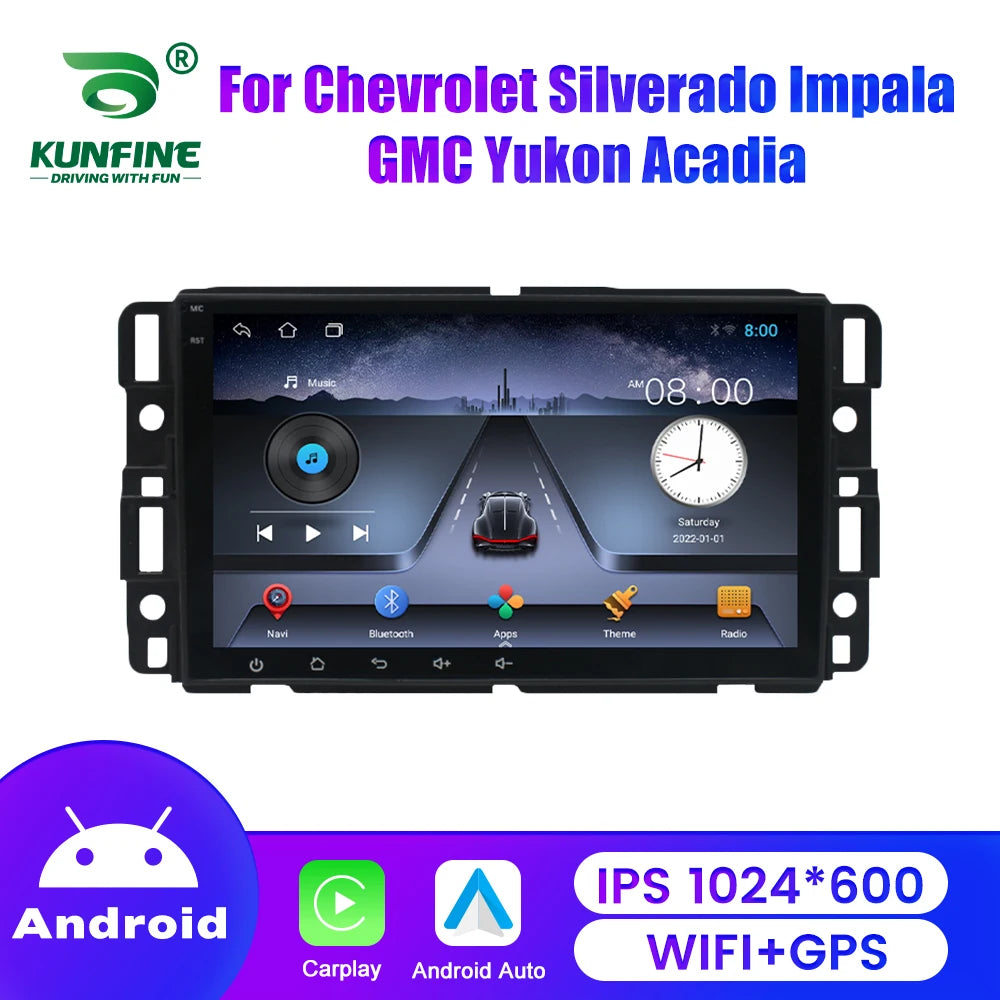 8" 2Din Android Auto Radio Stereo GPS Carplay Multimedia Video Car Radio For Chevrolet Silverado Impala GMC Yukon Acadia Sierra