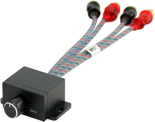 Universal CAR Audio Amplified BASS Boost Remote KNOB - Volume Level Control/Rca Type/Bck-1