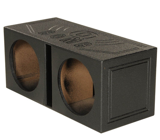 Qpower QBOMB12V Dual 12" Vented Ported Subwoofer Sub Box with Bedliner Spray