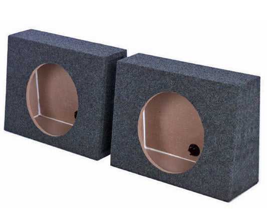 QTW12 Single 12" Sealed Car Audio Subwoofer Sub Box Enclosures, Pair