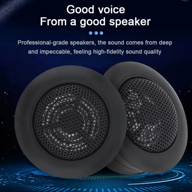 2Pcs 120W High Efficiency Universal Mini Dome Tweeter Speakers for Car Audio System