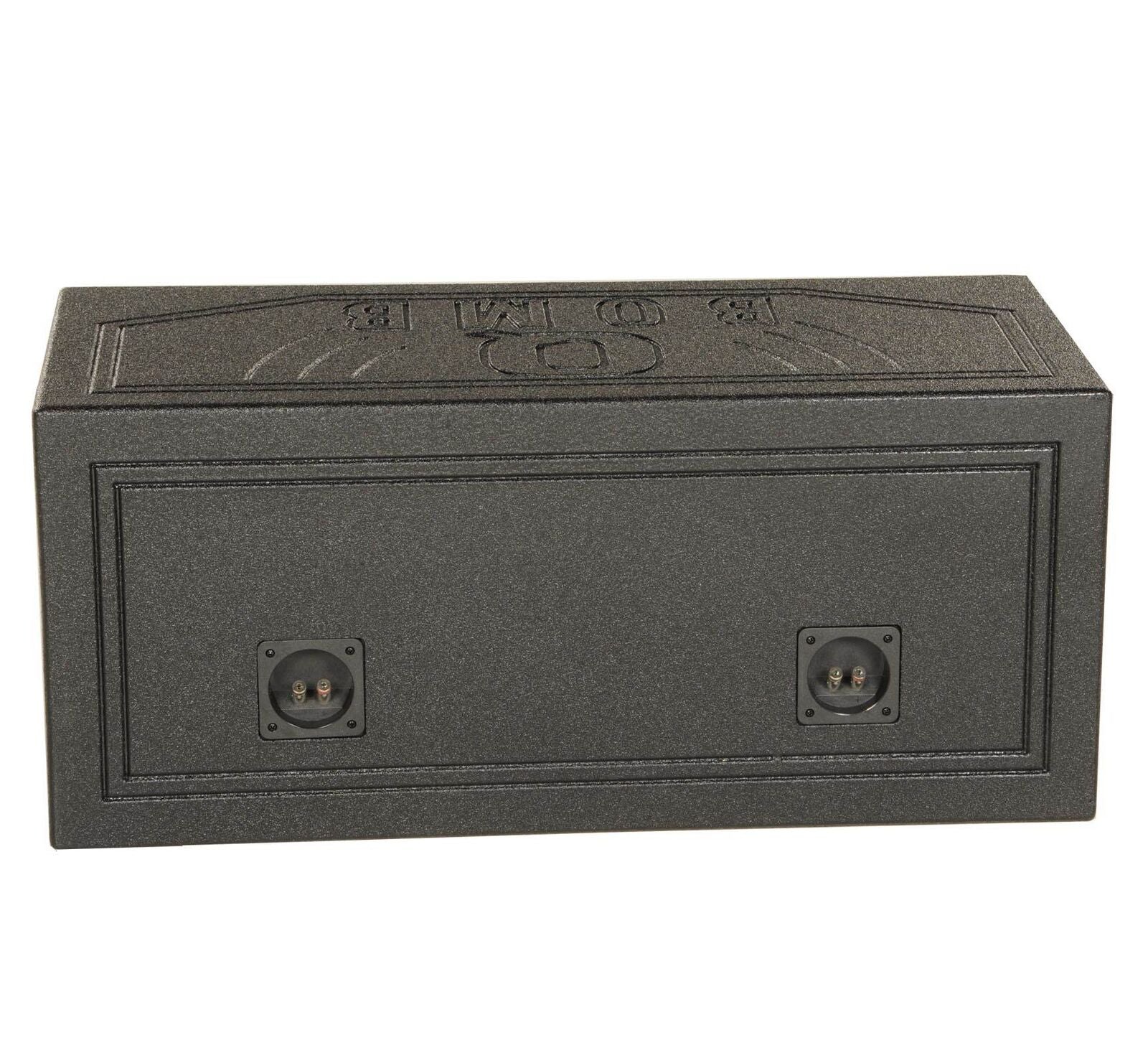Qpower QBOMB12V Dual 12" Vented Ported Subwoofer Sub Box with Bedliner Spray
